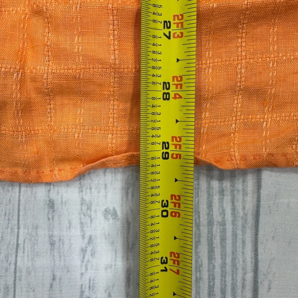 Tommy Bahama Button Shirt Small Orange Linen Mens Beach‎ Casual